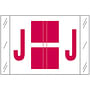 Tabbies Compatible "J" Labels, Polylaminated 100# Stock, 1 " X 1-1/2" Individual Letters - Roll of 500