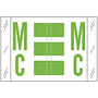 Tabbies Compatible "Mc" Labels, Polylaminated 100# Stock, 1 " X 1-1/2" Individual Letters - Roll of 500