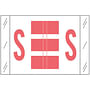 Tabbies Compatible "S" Labels, Polylaminated 100# Stock, 1 " X 1-1/2" Individual Letters - Roll of 500