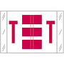 Tabbies Compatible "T" Labels, Polylaminated 100# Stock, 1 " X 1-1/2" Individual Letters - Roll of 500