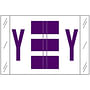 Tabbies Compatible "Y" Labels, Polylaminated 100# Stock, 1 " X 1-1/2" Individual Letters - Roll of 500