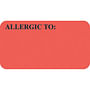 Allergy Warning Labels, ALLERGIC TO: - Fl Red, 1-5/8" X 7/8" (Roll of 500)