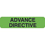 Advanced Directive Labels, ADVANCE DIRECTIVE - Fl Green, 1-1/4" X 5/16" (Roll of 500)