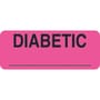 Chart labels, DIABETIC Labels, Fluorescent Pink, 2-1/4" x 7/8", (Roll of 420)