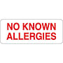 Alert Labels, No Known Allergies, White, and Red, 2-1/4" x 7/8" (Roll of 420)