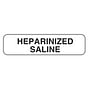 Heparinized Saline 1-1/4" x 5/16" White Label (Roll of 760)