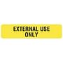 External Use Only 1-5/8" x 3/8" Fl-Yellow Label (Roll of 500)