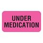 Under Medication 1-5/8" x 7/8" Fl-Pink Label (Roll of 560)