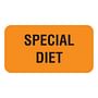 Special Diet 1-5/8" x 7/8" Fl-Orange Label (Roll of 560)