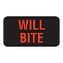 Will Bite 1-5/8" x 7/8" Black Fl-Red Print Label (Roll of 560)