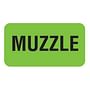 Muzzle 1-5/8" x 7/8" Fl-Green Label (Roll of 560)