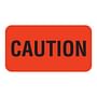 Caution 1-5/8" x 7/8" Fl-Red Label (Roll of 560)
