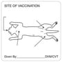 Vaccination Feline 2-1/2" x 2-1/2" White Label (Roll of 320)