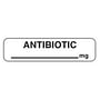 Antibiotic mg 1-1/4" x 5/16" White Label (Roll of 760)