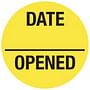 Date Opened 3/4" Diameter Fl-Yellow Label (Roll of 570)