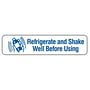 Refrigerate & Shake 1-5/8" x 3/8" White/Blue Label (Roll of 500)