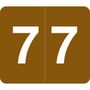 Barkley VA Hospital Compatible Numeric "7" Labels, Laminated Stock, 1/2" X 1" Individual Numbers - Roll of 1000