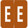 VRE/GBS Compatible "E" Labels, Polylaminated Stock, 1.3 " X 1-1/4" Individual Letters - Rolls of 250