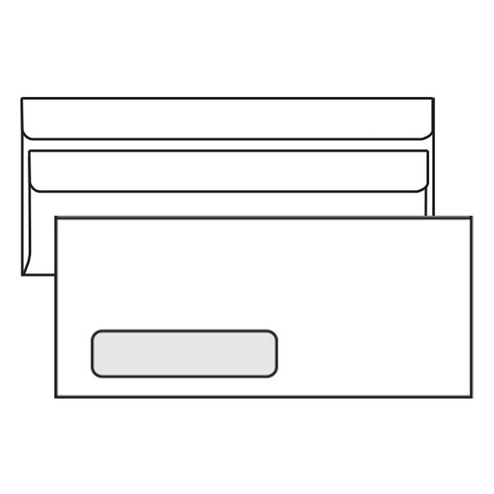 White, 24# 4-1/8"" x 9-1/2"" C-Style Window #10 Digi-Clear Window Envelopes 
