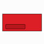 #10 Poly Window Business Envelopes, 4-1/8" x 9-1/2", 24#, Recycled, Brightly Colored Red, Acid Free (Box of 500)