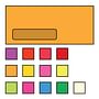 #10 Poly Window Business Envelopes, 4-1/8" x 9-1/2", 24#, Brightly Colored Tangerine, Acid Free (Box of 500)