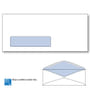 #10 Commercial Window Envelope, Blue Confetti Security Tint. Diagonal Seam, White Wove, 4-1/8\
