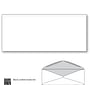 #10 Commercial Envelope, Black Confetti Security Tint. Diagonal Seam, White Wove, 4-1/8\