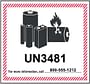 4-5/8" x 5" Custom Printed UN3481 Lithium Ion Battery Labels (500 per Roll)