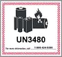 4-5/8" x 5" Custom Printed UN3480 Lithium Ion Battery Labels (500 per Roll)