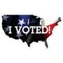 2-1/2" x 1-1/2" "I VOTED!" USA Map Label with USA Flag Design (250 Per Roll)